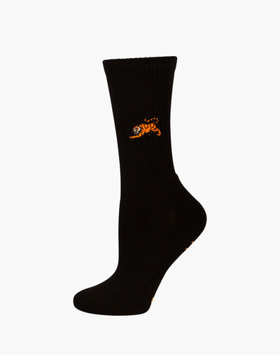 Pussyfoot - Tiger Zoo Conservation Socks | Black
