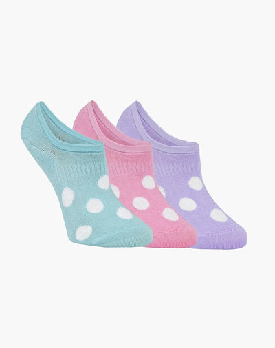Bamboozld - 3pk Invisible Socks - Spots