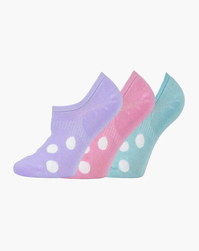 Bamboozld - 3pk Invisible Socks - Spots
