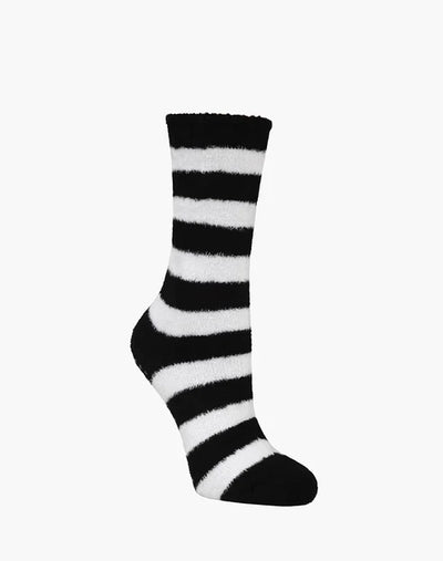 Bamboozld - Luxe Bamboo Bed Socks - Black Stripe