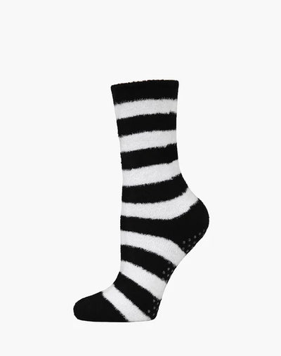 Bamboozld - Luxe Bamboo Bed Socks - Black Stripe
