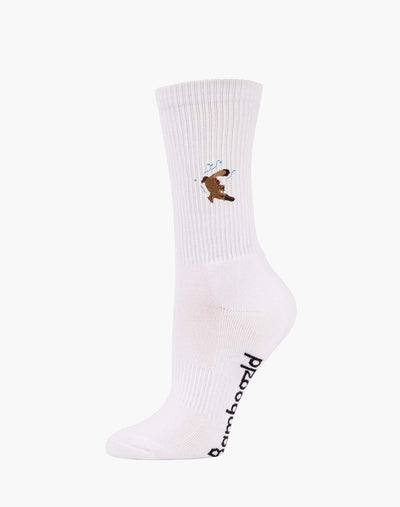 Pussyfoot - Womens Platypus Zoo Conservation Socks | White