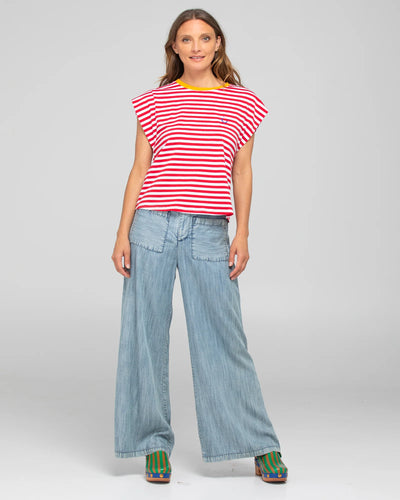 Boom Shankar - Bellissimo Tee - Red Stripe - SS25TP05-04