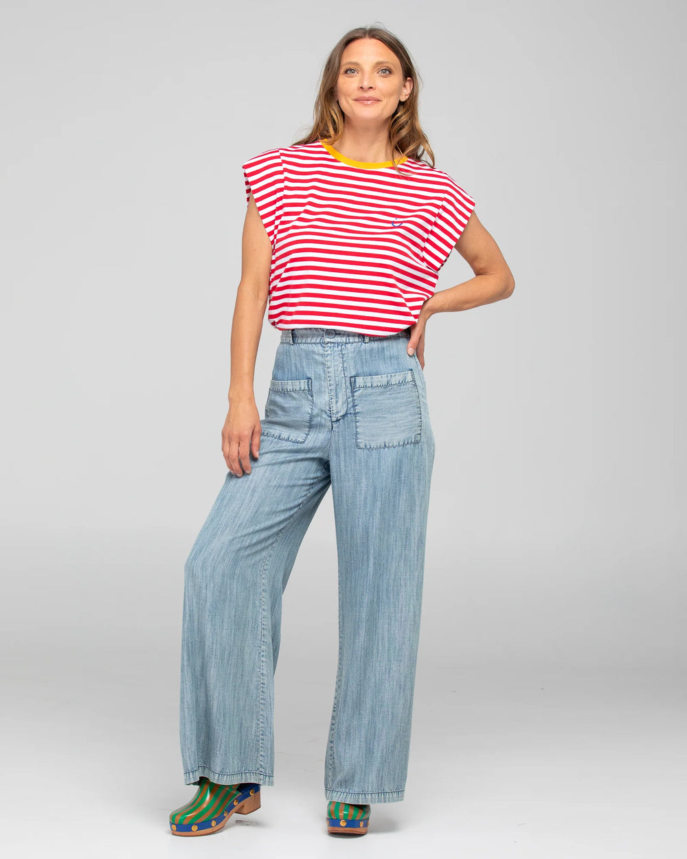 Boom Shankar - Bellissimo Tee - Red Stripe - SS25TP05-04