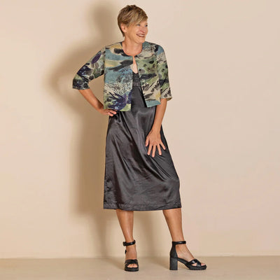 Megan Salmon - Linen Birdie Jacket - Park Life - M5010