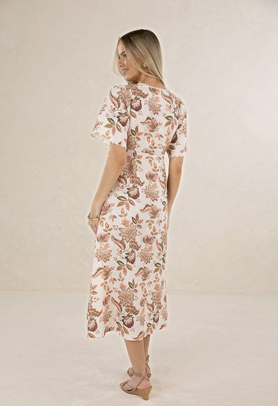 Humidity - Bohemian Rose Midi Dress - Bohem Print