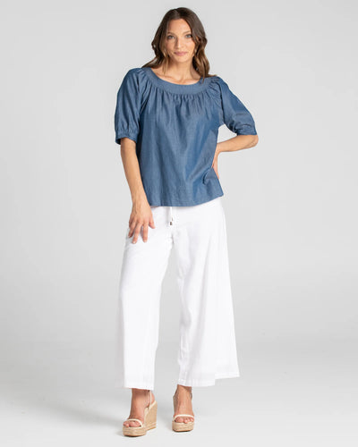 Boom Shankar - Bliss Top - Blue Chambray