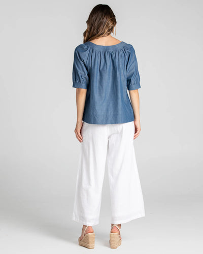 Boom Shankar - Bliss Top - Blue Chambray