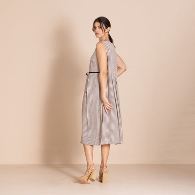 Megan Salmon - Candy Stripe Molly Slip - Black - M8825
