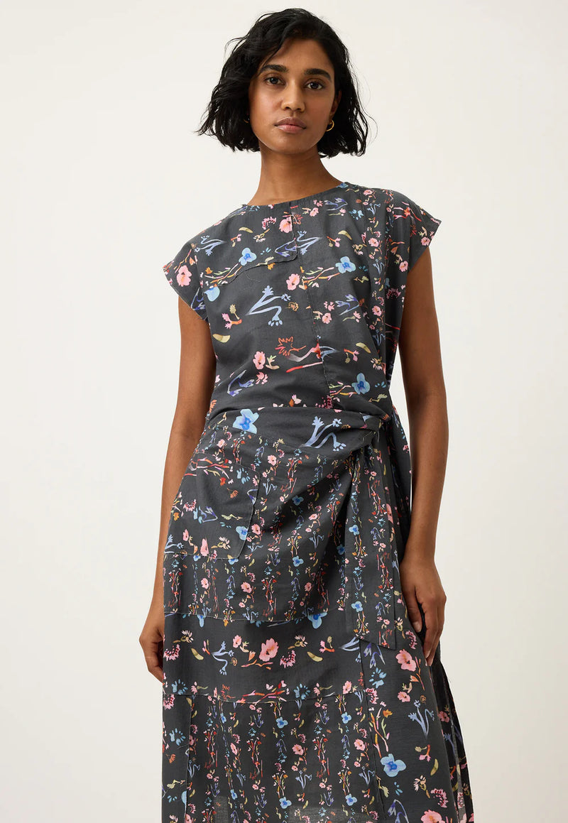 Nancybird - Casey Dress - Watercolour Charcoal - S26-A37CH
