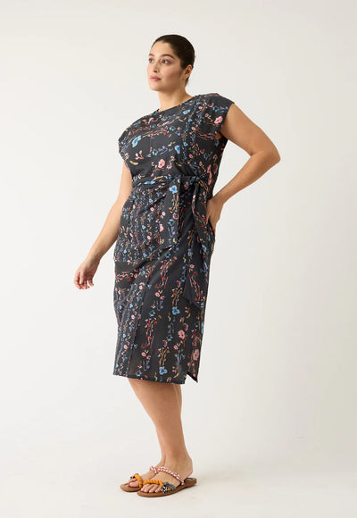 Nancybird - Casey Dress - Watercolour Charcoal - S26-A37CH
