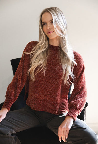 Humidity - Chenille Jumper - Rust - HW26313