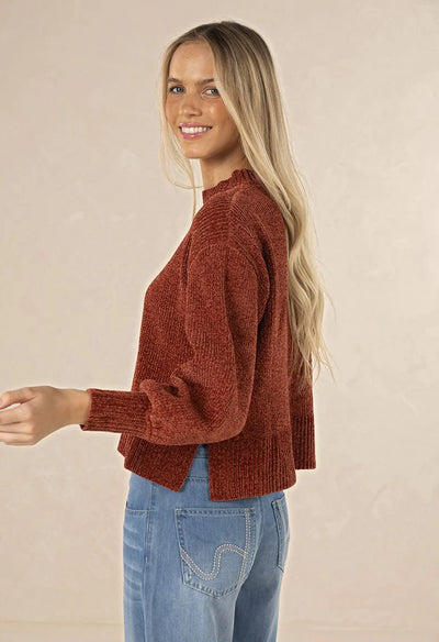 Humidity - Chenille Jumper - Rust - HW26313