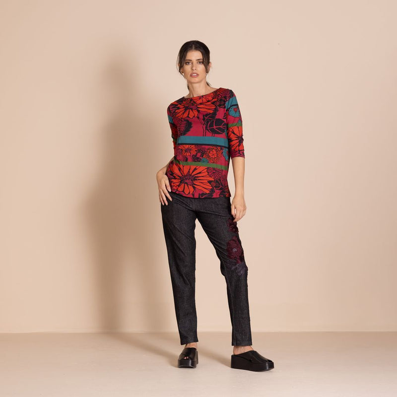 Megan Salmon - Chrysanthemum Audrey Tee