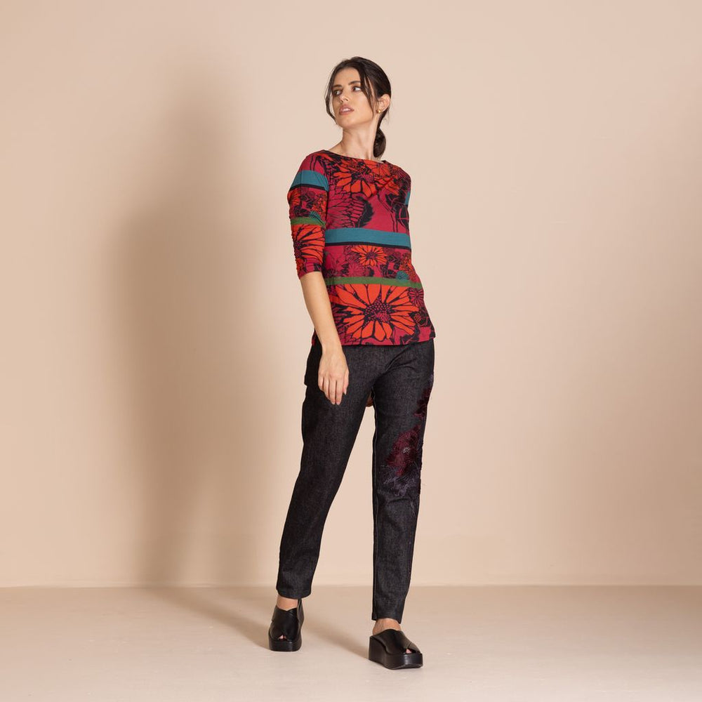 Megan Salmon - Chrysanthemum Audrey Tee
