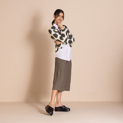 Megan Salmon - Cinema Tailored Birdie Jacket - Cream/Khaki - M5601
