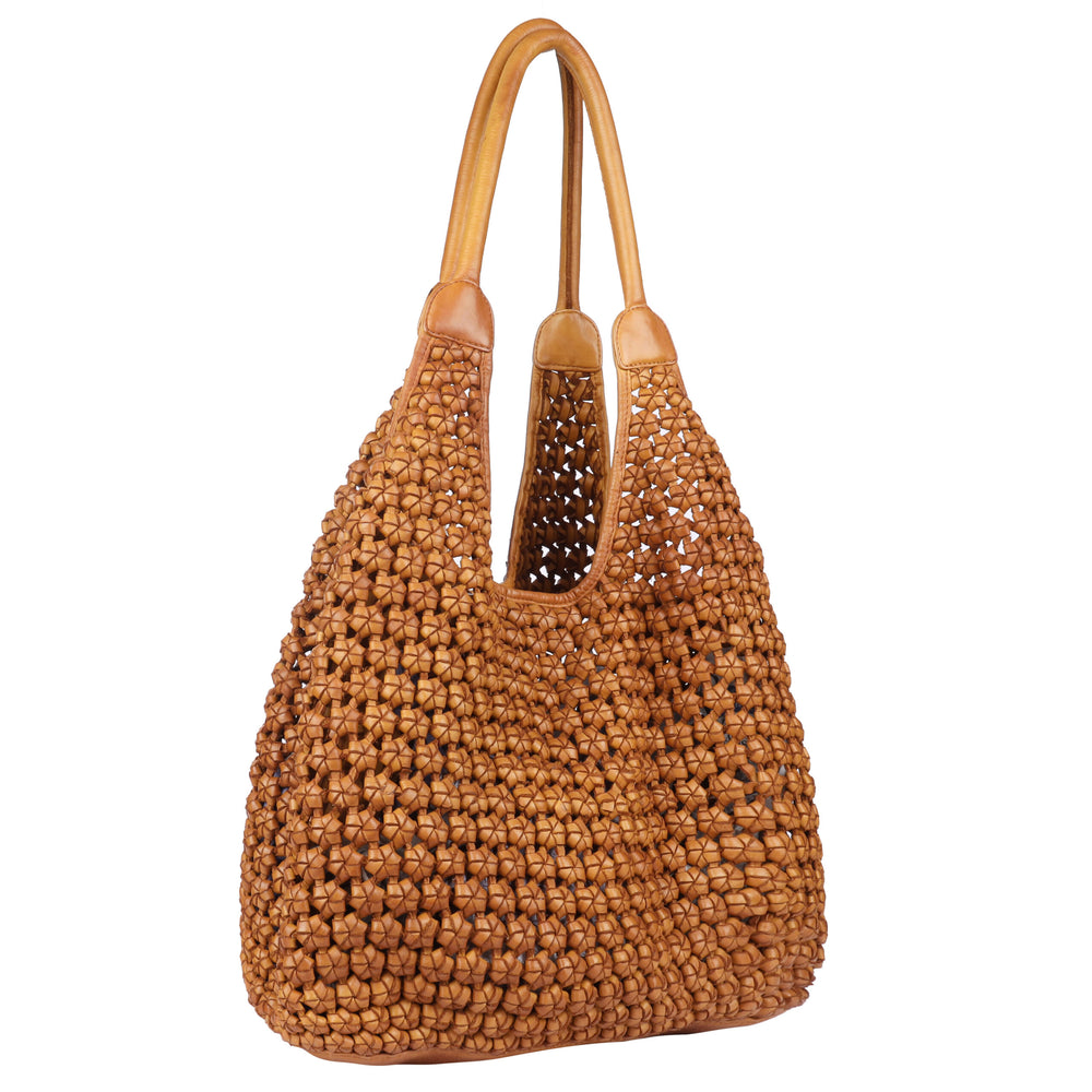 Rugged Hide - Clovelly Flower Knot Shopper - Tan - RH-2568-TAN