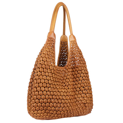 Rugged Hide - Clovelly Flower Knot Shopper - Tan - RH-2568-TAN