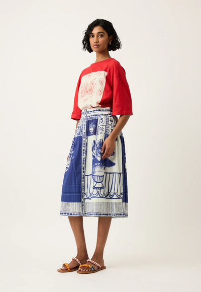 Nancybird - Coco Pintuck Skirt - Lyon Tile - S26A21LT