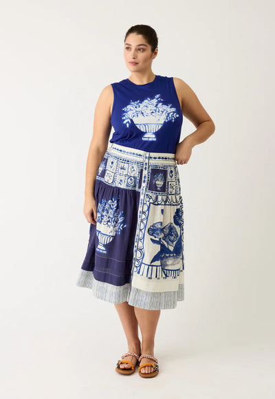 Nancybird - Coco Pintuck Skirt - Lyon Tile - S26A21LT