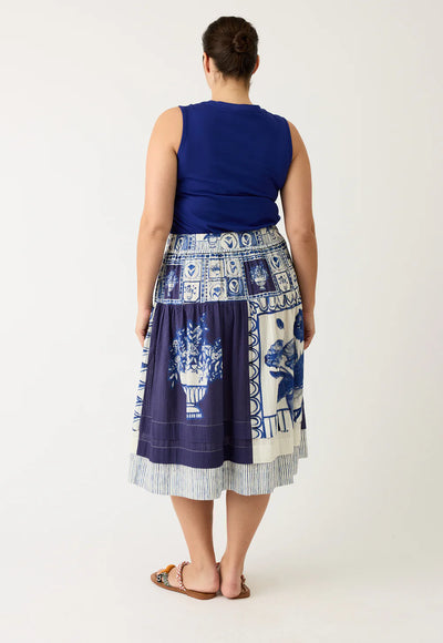 Nancybird - Coco Pintuck Skirt - Lyon Tile - S26A21LT