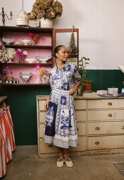 Nancybird - Coco Pintuck Skirt - Lyon Tile - S26A21LT