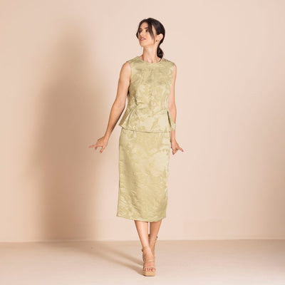 Megan Salmon - Cowslip Monroe Skirt - Pistachio - M7602