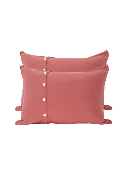 Lazy Bones - Rosette Pillowcase Set of 2 | Cedar