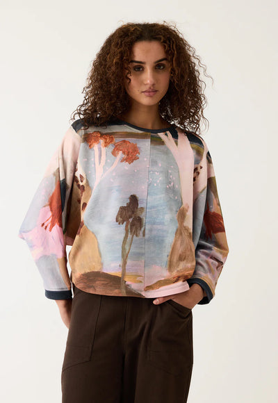 Nancybird - Dahlia Batwing Sweat - Night Herons - W26-A10NH