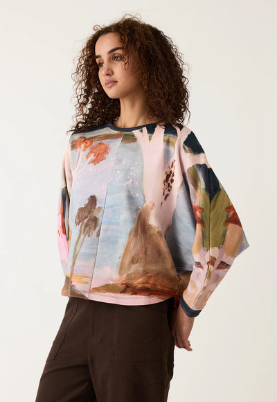Nancybird - Dahlia Batwing Sweat - Night Herons - W26-A10NH