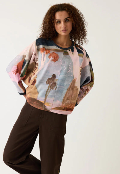 Nancybird - Dahlia Batwing Sweat - Night Herons - W26-A10NH