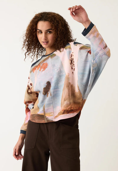 Nancybird - Dahlia Batwing Sweat - Night Herons - W26-A10NH