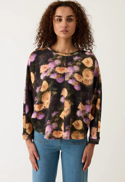 Nancybird - Dahlia Batwing Sweat - Rain Floral - W26-A39RF
