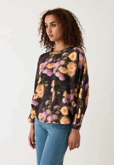 Nancybird - Dahlia Batwing Sweat - Rain Floral - W26-A39RF