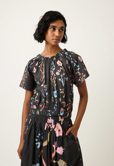 Nancybird - Daphne Top - Watercolour Charcoal - S26-A38CH