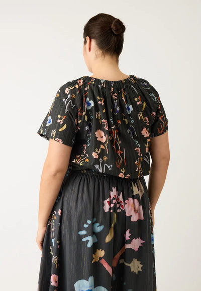 Nancybird - Daphne Top - Watercolour Charcoal - S26-A38CH