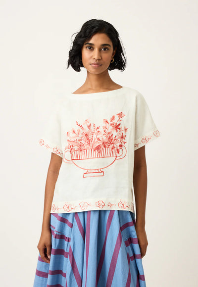 Nancybird - Dolman Top - Red Vase - S26-A24RV