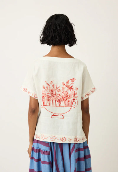 Nancybird - Dolman Top - Red Vase - S26-A24RV