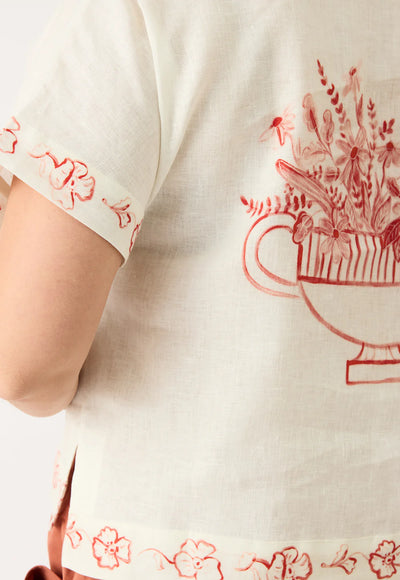 Nancybird - Dolman Top - Red Vase - S26-A24RV