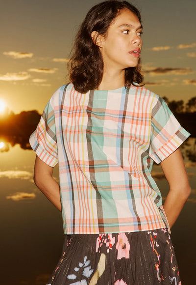 Nancybird - Dolman Top - Summer Check - S26-A39SC