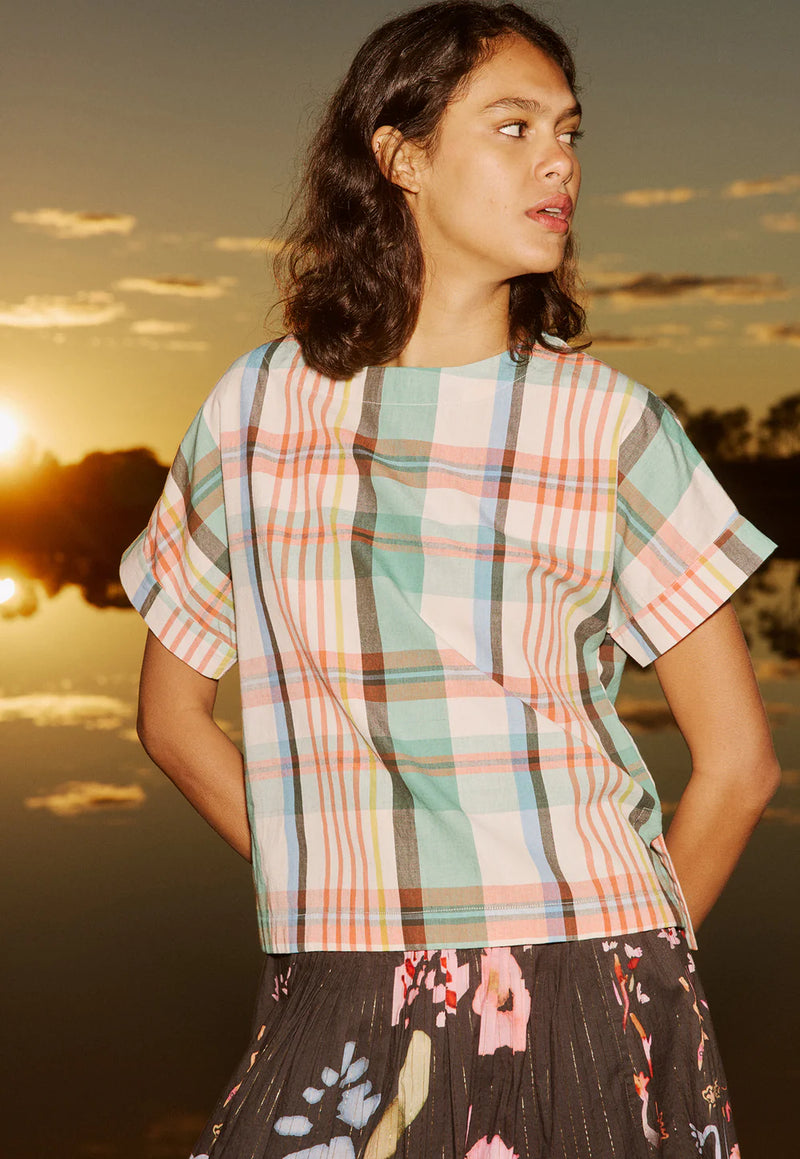 Nancybird - Dolman Top - Summer Check - S26-A39SC