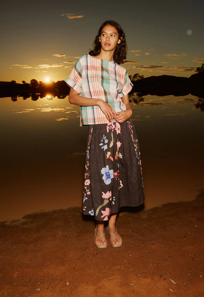 Nancybird - Dolman Top - Summer Check - S26-A39SC
