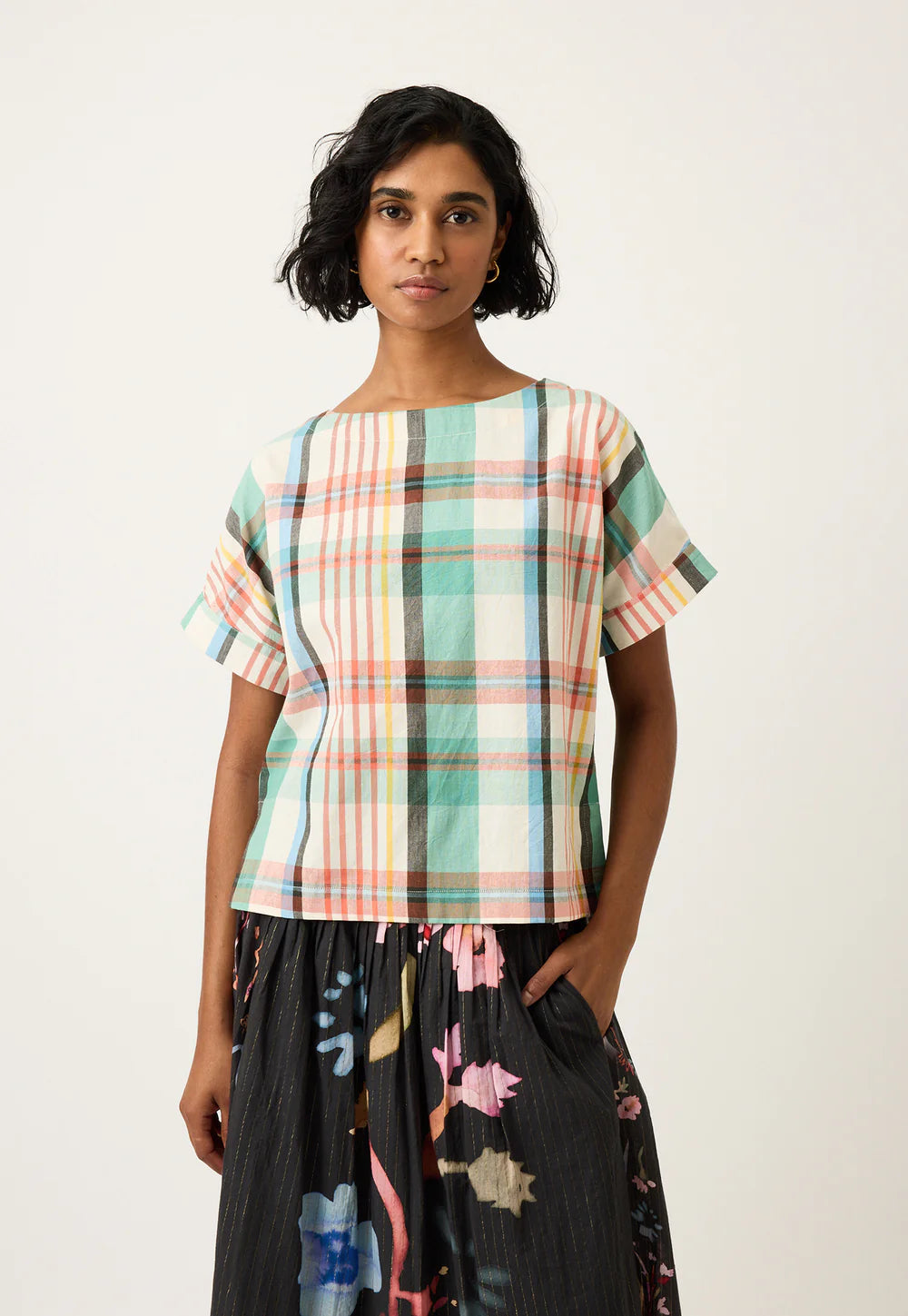 Nancybird - Dolman Top - Summer Check - S26-A39SC