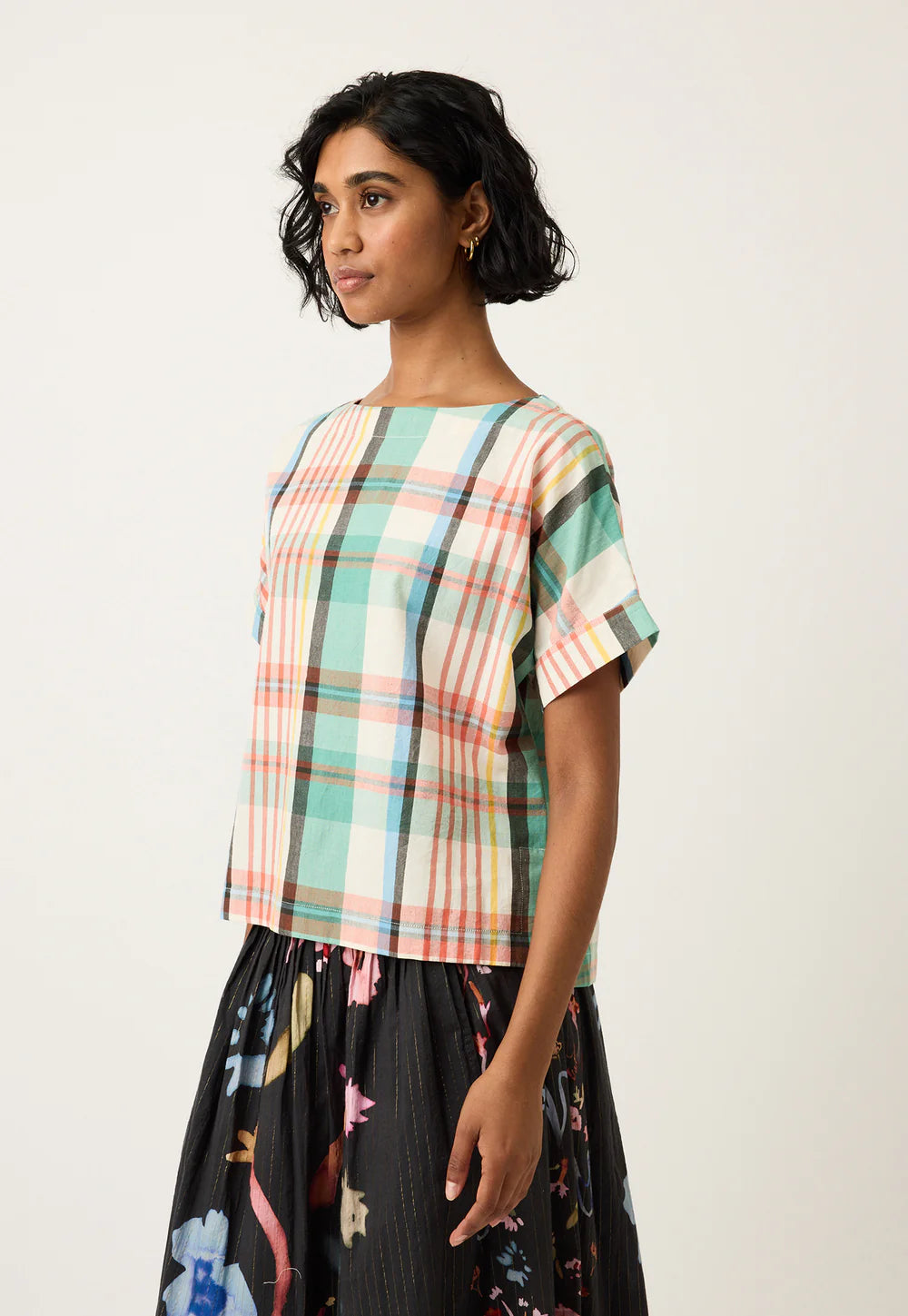 Nancybird - Dolman Top - Summer Check - S26-A39SC