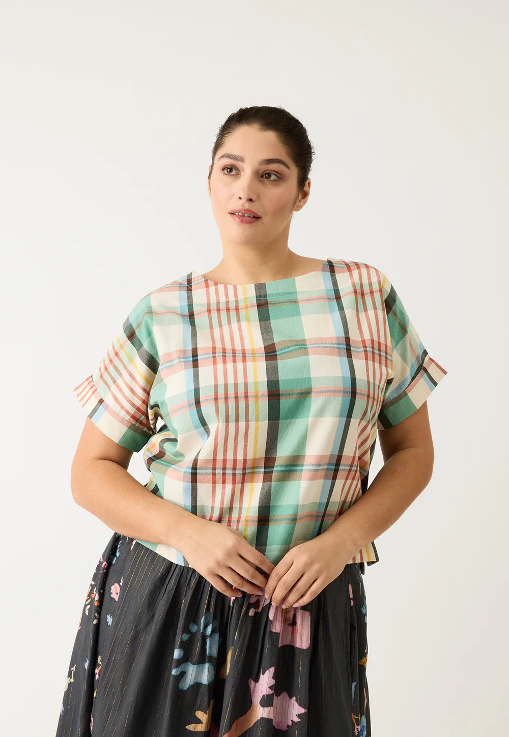 Nancybird - Dolman Top - Summer Check - S26-A39SC