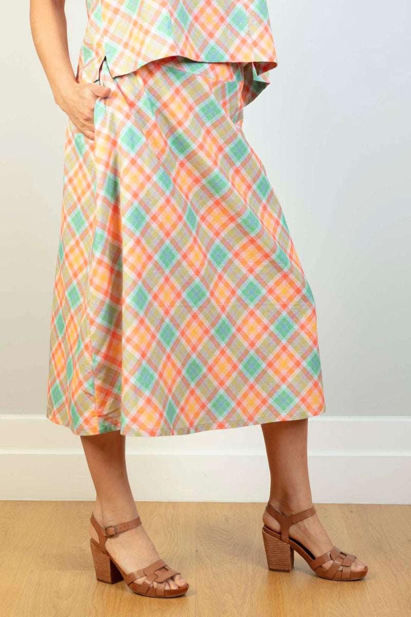 JJ Sisters - Cotton Linen Skirt - Multicolour