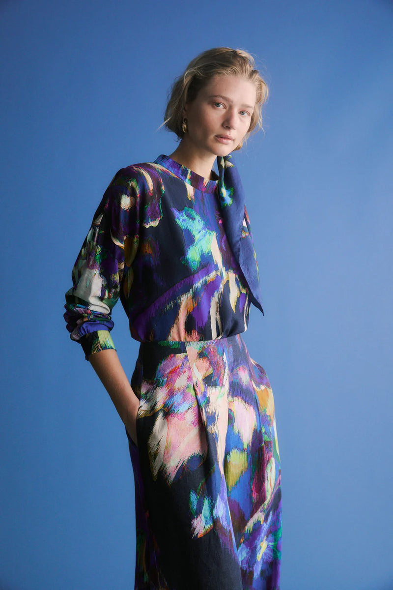 Elk The Label - Moda Turtleneck Top - Vaara Print