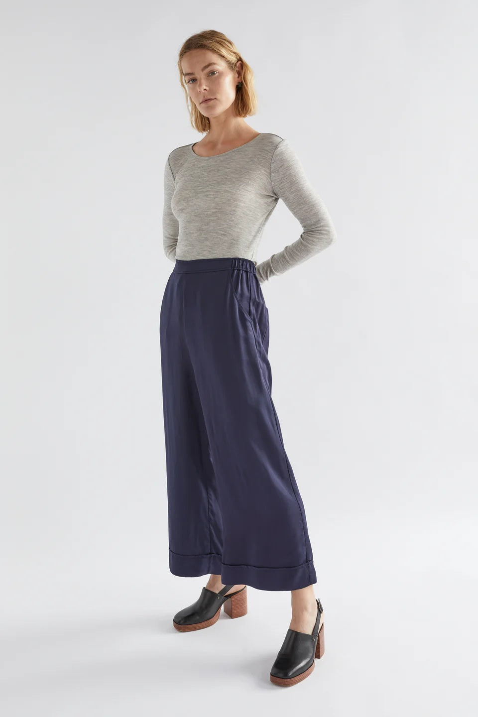 Elk the Label - Culotte Wide Leg Pant - Moonlight