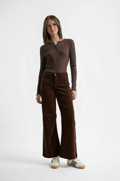 Kireina - Freya Velvet Jean - Chocolate - KWN260039