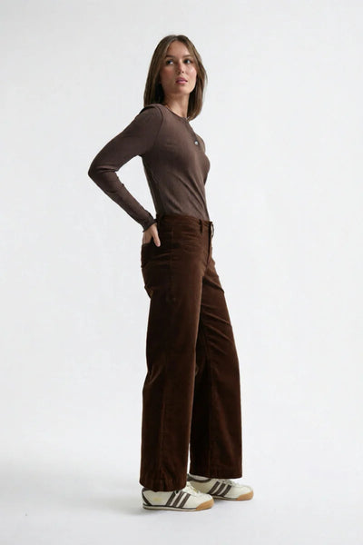 Kireina - Freya Velvet Jean - Chocolate - KWN260039